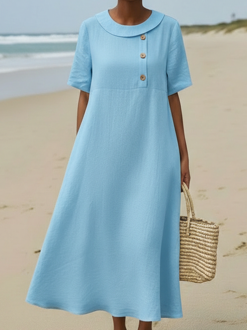 🤩🤩Elegant Cozy Round-neck Loose A-line Dress