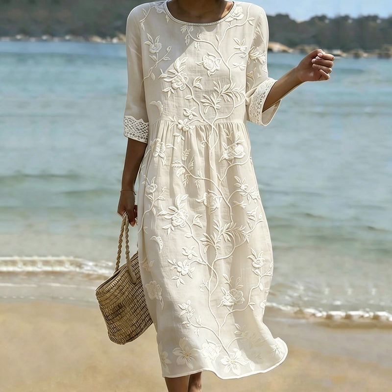 Women's Vintage Bohemian Floral Dress