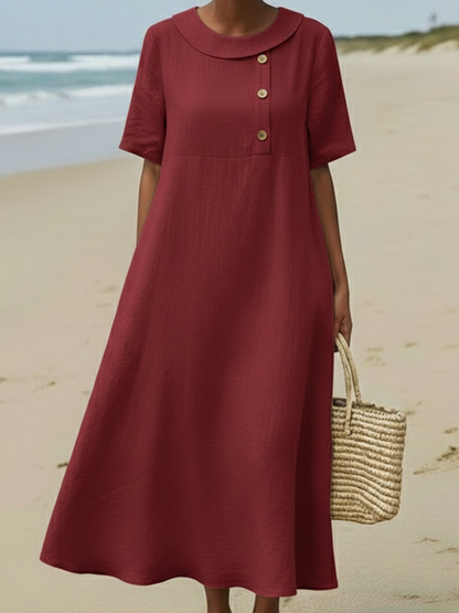 🤩🤩Elegant Cozy Round-neck Loose A-line Dress