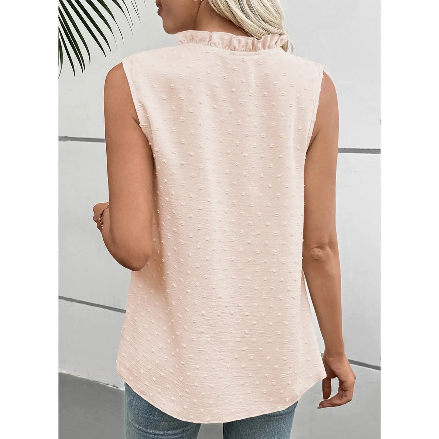 💝💝EVALESS Women's Tank Top Lace Casual V Neck Elegant Swiss Dot Smocked Sleeveless T Shirts Tops 2026 Womenswear Fashion Outfits SummerVibes