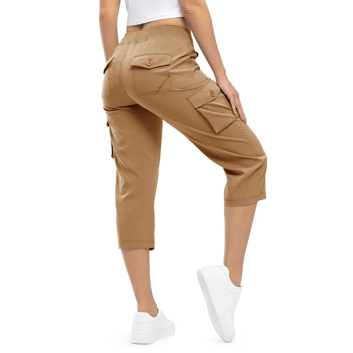 💝💝Womens Lightweight Capris Hiking Pants 6 Pockets Quick Dry Cargo Outdoor Trip Loose Shorts COMFY  MOMS OVER 30