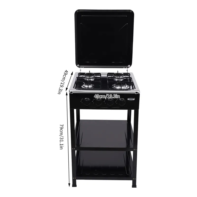 💥Factory Direct Sale💥 4 Burner Portable Gas Stove 🔥 NG/LPG Outdoor Cooktop for Camping & RV