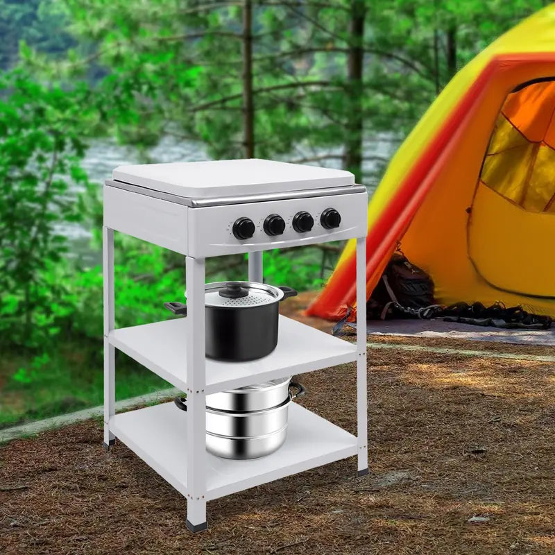 💥Factory Direct Sale💥 4 Burner Portable Gas Stove 🔥 NG/LPG Outdoor Cooktop for Camping & RV