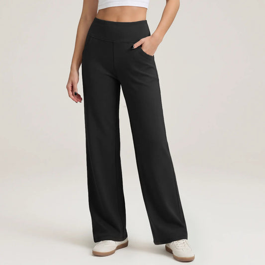 ESOFT Wide Leg Casual Pants, Women High-Waisted Yoga Pants with Pockets
