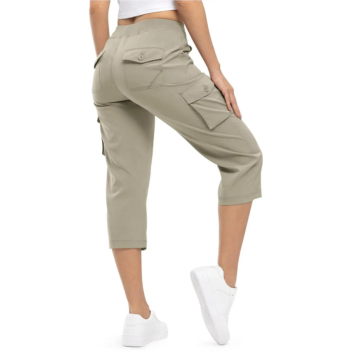 💝💝Womens Lightweight Capris Hiking Pants 6 Pockets Quick Dry Cargo Outdoor Trip Loose Shorts COMFY  MOMS OVER 30