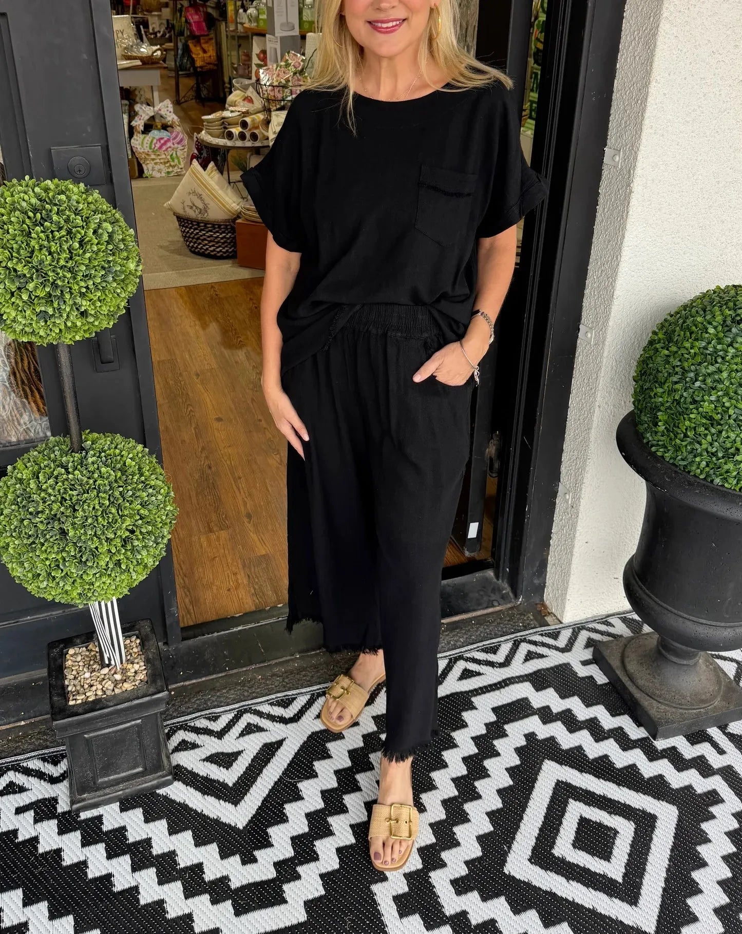 🎁New Arrivals🔥 Women's Linen Lounge Set ( Buy 2 Free Shipping )