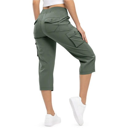 💝💝Womens Lightweight Capris Hiking Pants 6 Pockets Quick Dry Cargo Outdoor Trip Loose Shorts COMFY  MOMS OVER 30