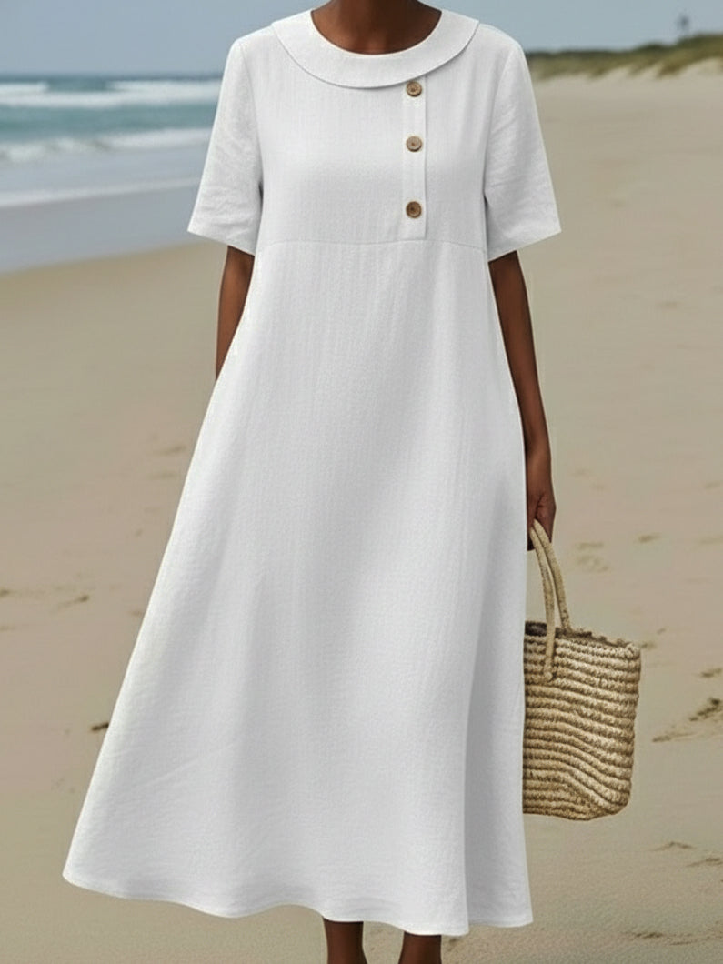🤩🤩Elegant Cozy Round-neck Loose A-line Dress
