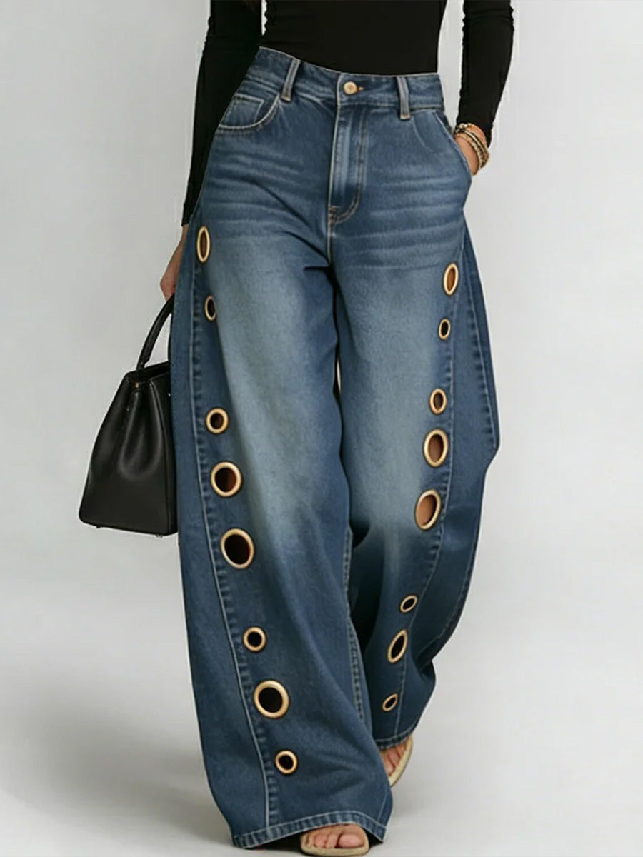 📦📦LAST DAY SAVE 49% ⏰Women's New High-waisted Casual Loose Wide-leg Jeans