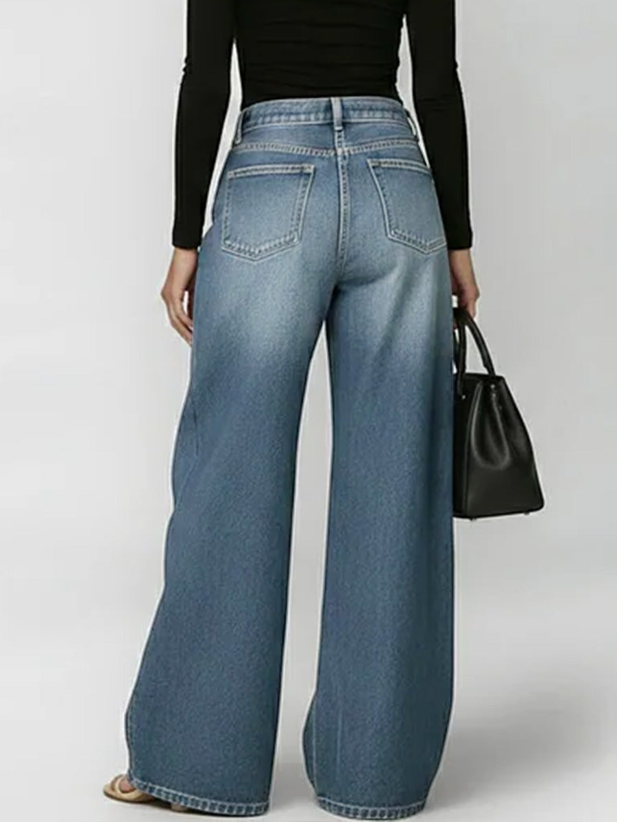 📦📦LAST DAY SAVE 49% ⏰Women's New High-waisted Casual Loose Wide-leg Jeans