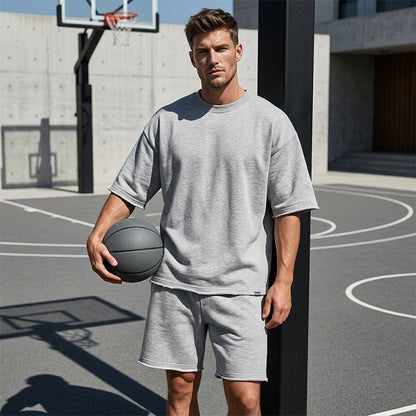 💎50% ON SOLID COLOR SPORTS SETS!💎Moisture-Wicking Comfort, Loose Fit & Perfect for Gym to Street🏃‍♂️👕