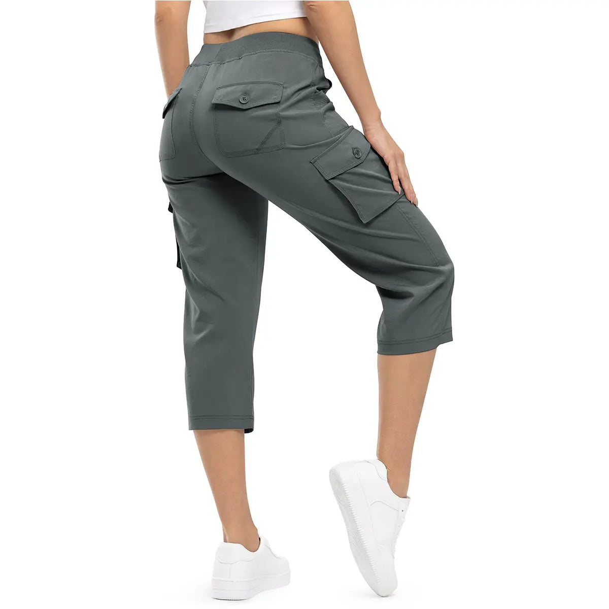 💝💝Womens Lightweight Capris Hiking Pants 6 Pockets Quick Dry Cargo Outdoor Trip Loose Shorts COMFY  MOMS OVER 30