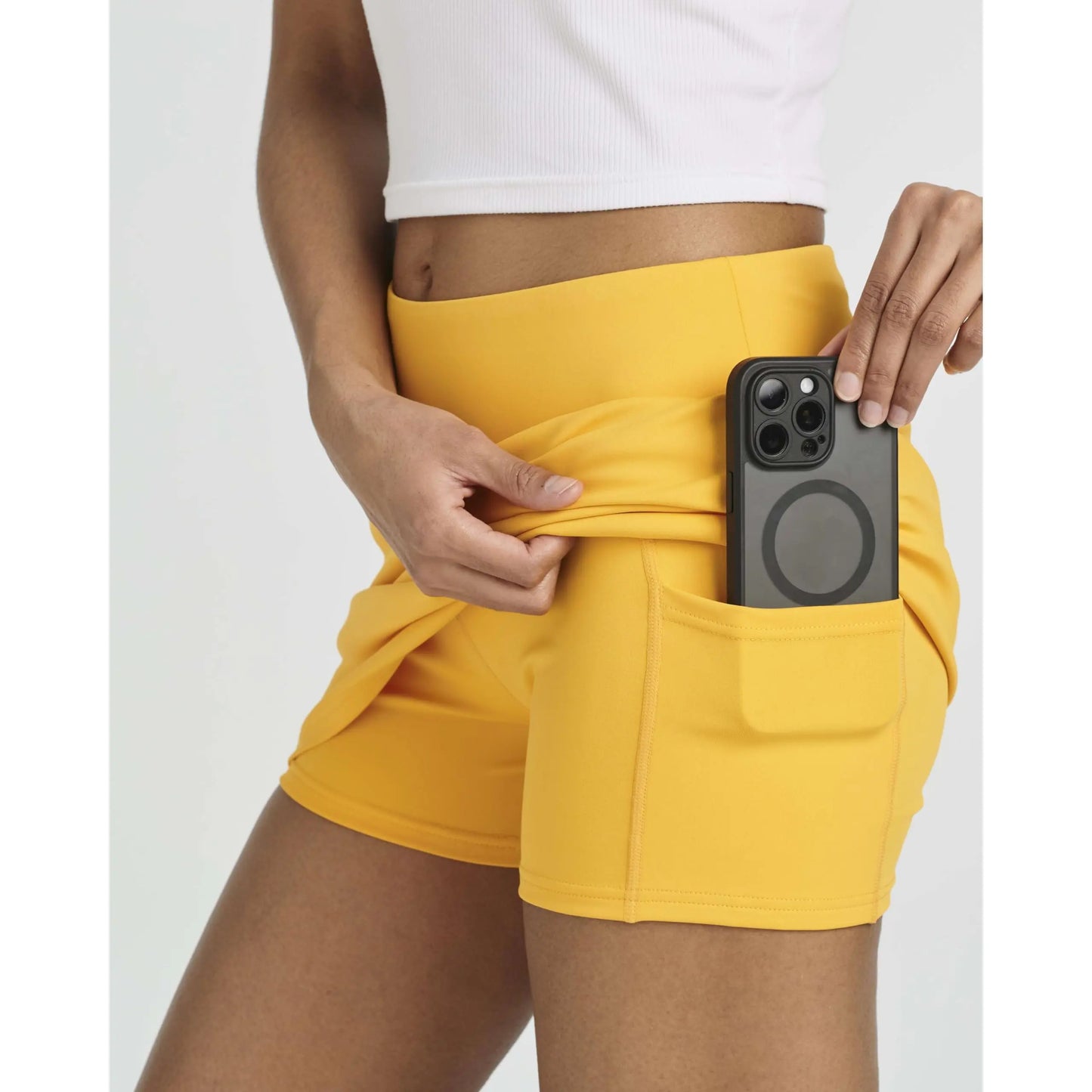 💝💝Real Essentials 3 Pack: Women's 16" Active Skort Skirt Pockets - Running Tennis Golf Gym (Available in Plus)
