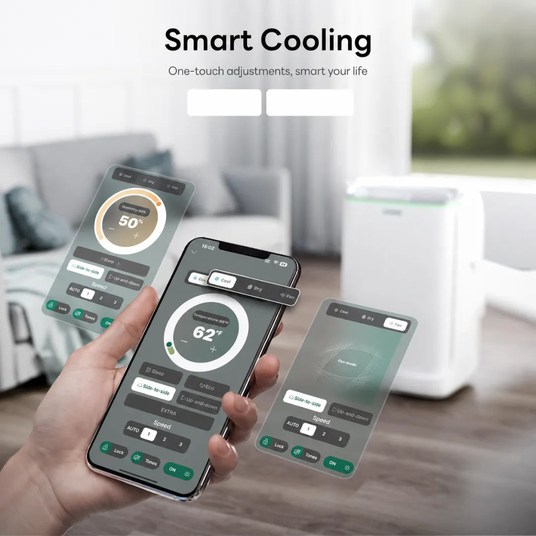 💝💝Clearance Sale🔥14,000 BTU Dual Hose Portable AC – Smart Inverter Cooling for Rooms Up to 500 sq. ft.