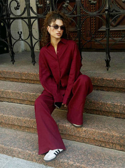 💝💝Last day 50%OFF🔥100% LINEN PALAZZO SET(Buy 2 Free Shipping)
