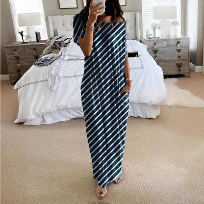 Women's Solid Color Batwing Sleeve Lounge Dress, Casual Comfy Short Sleeve Nightdress for Daily Wear, Ladies Sleepwear for All Seasons