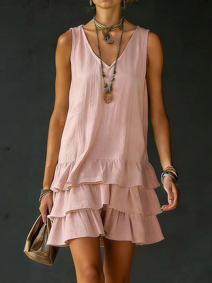 📦📦LAST DAY SAVE 49% ⏰Women's Cotton And Linen Loose-fitting Solid Color Vest Dress