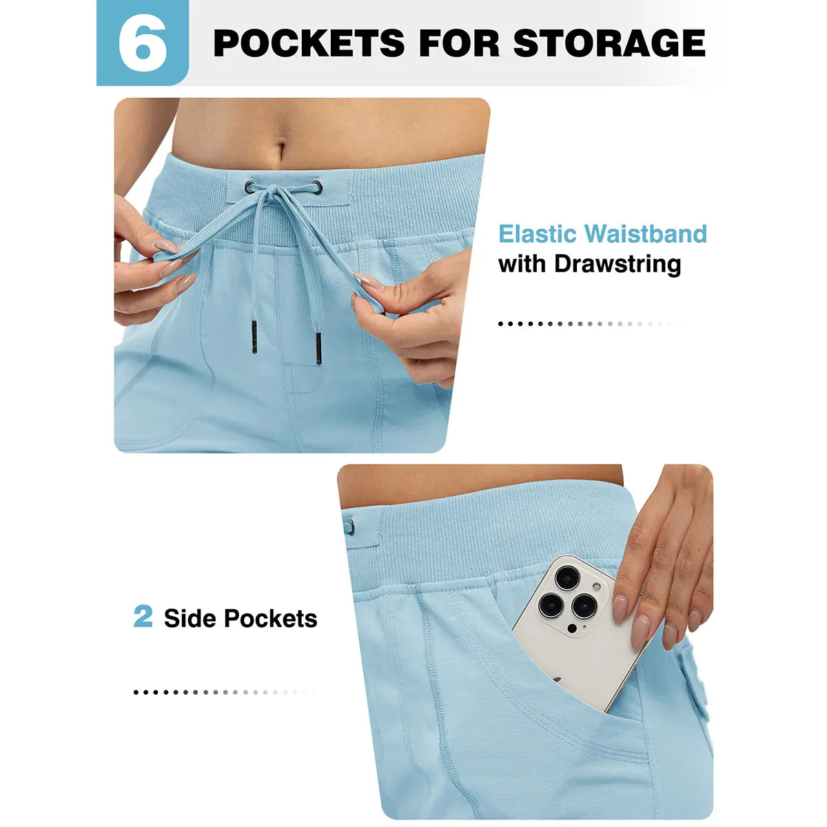 💝💝Womens Lightweight Capris Hiking Pants 6 Pockets Quick Dry Cargo Outdoor Trip Loose Shorts COMFY  MOMS OVER 30