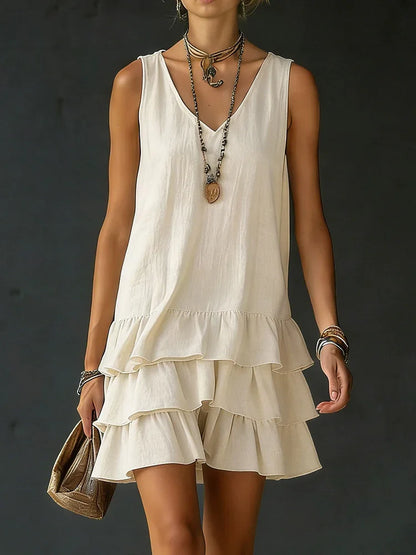 📦📦LAST DAY SAVE 49% ⏰Women's Cotton And Linen Loose-fitting Solid Color Vest Dress