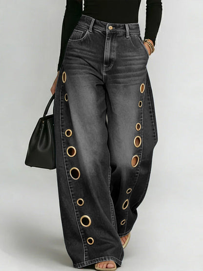 📦📦LAST DAY SAVE 49% ⏰Women's New High-waisted Casual Loose Wide-leg Jeans