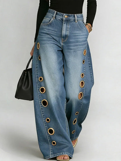 📦📦LAST DAY SAVE 49% ⏰Women's New High-waisted Casual Loose Wide-leg Jeans