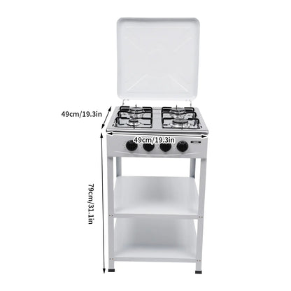 💥Factory Direct Sale💥 4 Burner Portable Gas Stove 🔥 NG/LPG Outdoor Cooktop for Camping & RV