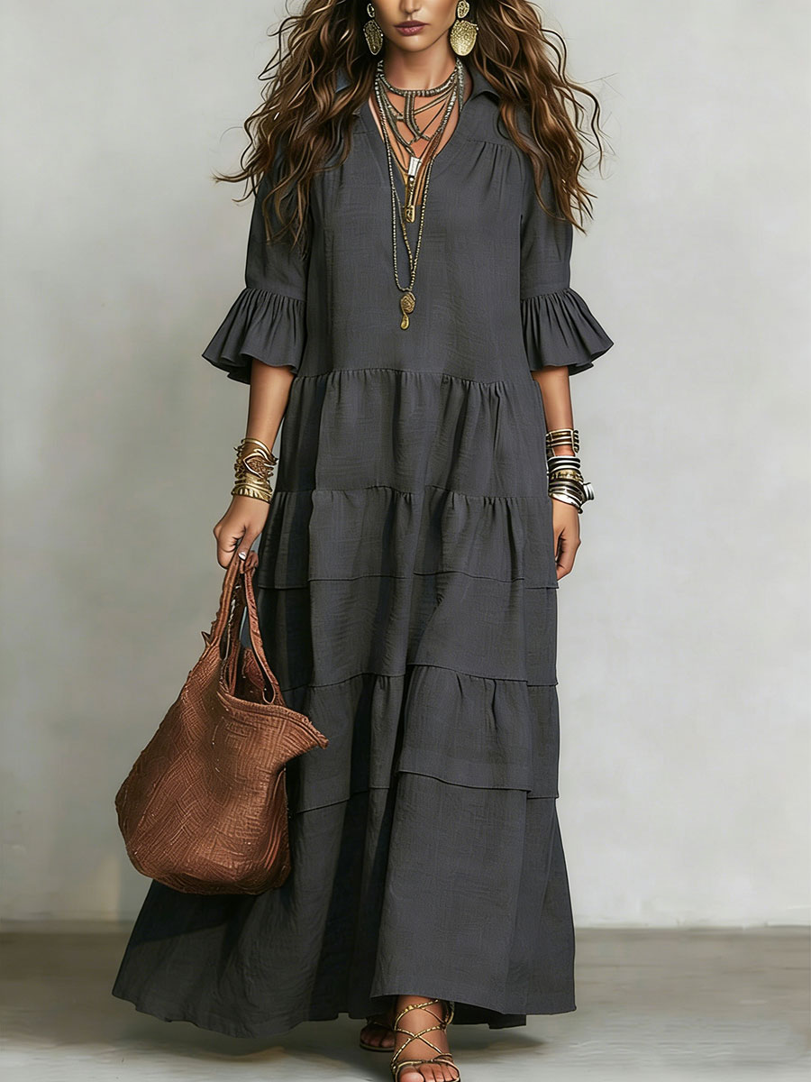📦📦LAST DAY SAVE 49% ⏰Casual Loose-fitting Linen And Cotton Half Sleeves Dress