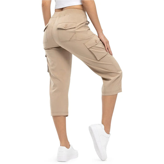 💝💝Womens Lightweight Capris Hiking Pants 6 Pockets Quick Dry Cargo Outdoor Trip Loose Shorts COMFY  MOMS OVER 30