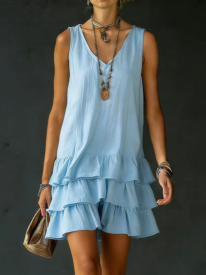 📦📦LAST DAY SAVE 49% ⏰Women's Cotton And Linen Loose-fitting Solid Color Vest Dress