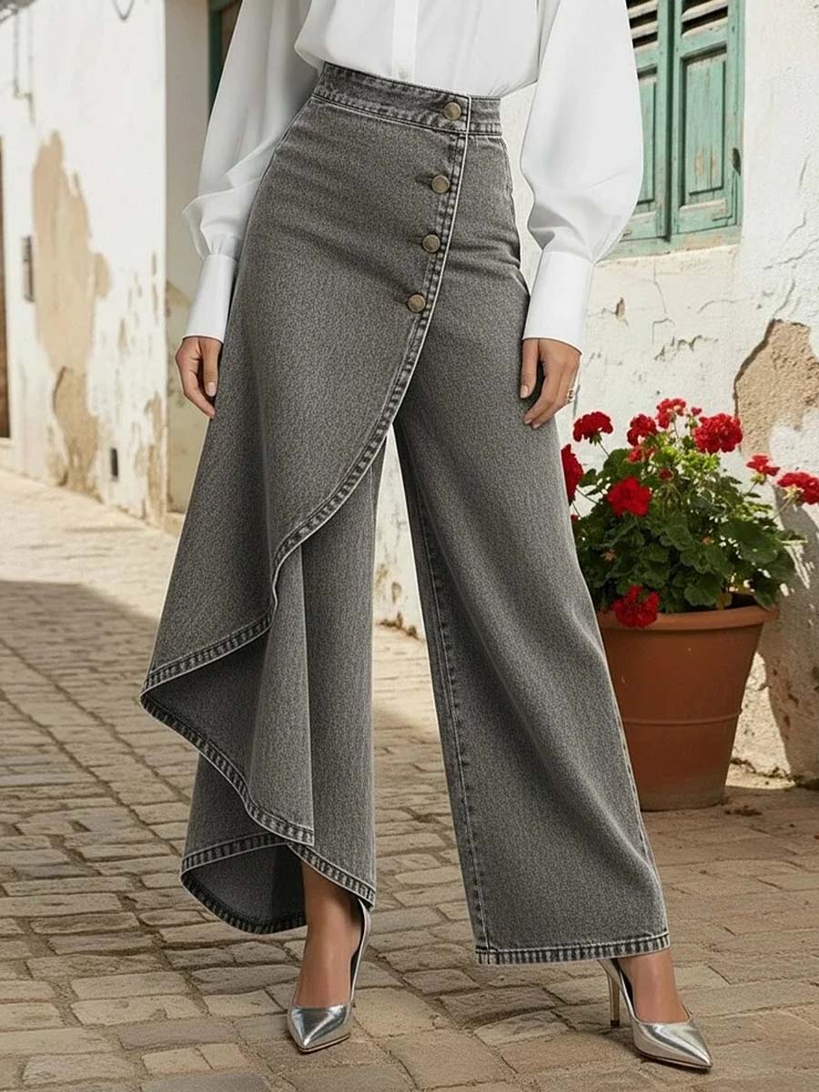 📦📦Women's High-waisted Relaxed Fit Wide-leg Jeans With A Stylish Design.