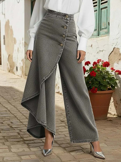 📦📦Women's High-waisted Relaxed Fit Wide-leg Jeans With A Stylish Design.