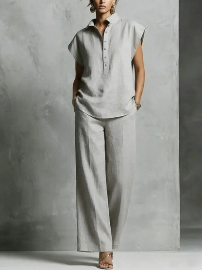 🎁New Arrivals🔥Women's Simple And Comfortable Cotton-linen Set