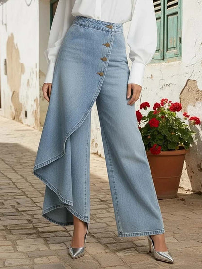 📦📦Women's High-waisted Relaxed Fit Wide-leg Jeans With A Stylish Design.