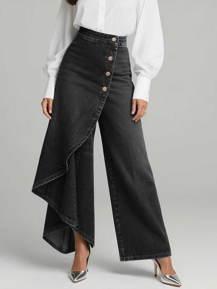 📦📦Women's High-waisted Relaxed Fit Wide-leg Jeans With A Stylish Design.