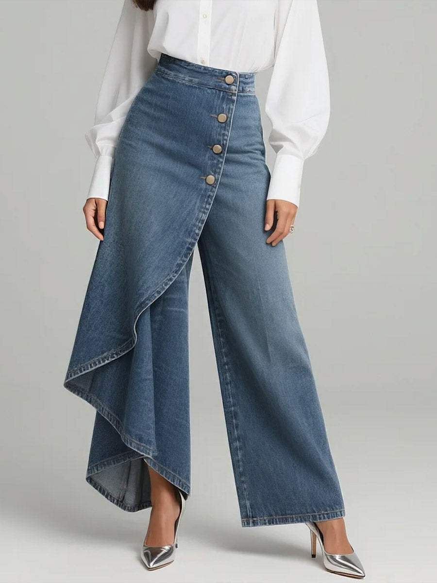 📦📦Women's High-waisted Relaxed Fit Wide-leg Jeans With A Stylish Design.