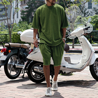 💎50% ON SOLID COLOR SPORTS SETS!💎Moisture-Wicking Comfort, Loose Fit & Perfect for Gym to Street🏃‍♂️👕