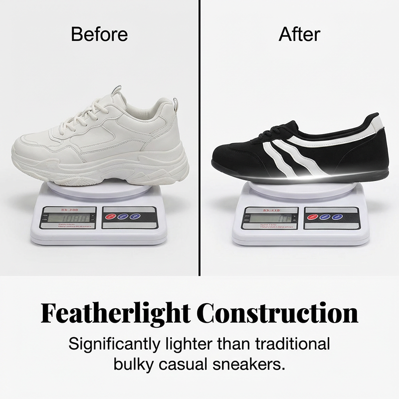 🤩🤩Time-Limited Special⏰Women's Retro Wave Stripe Lace-Up Sneakers