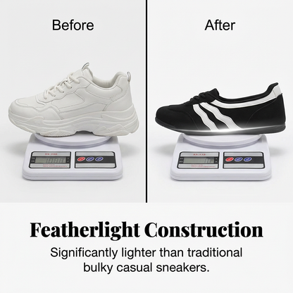 🤩🤩Time-Limited Special⏰Women's Retro Wave Stripe Lace-Up Sneakers