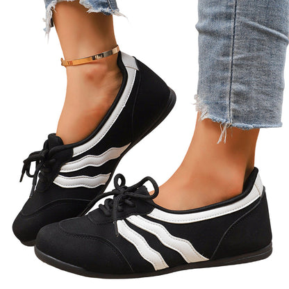 🤩🤩Time-Limited Special⏰Women's Retro Wave Stripe Lace-Up Sneakers