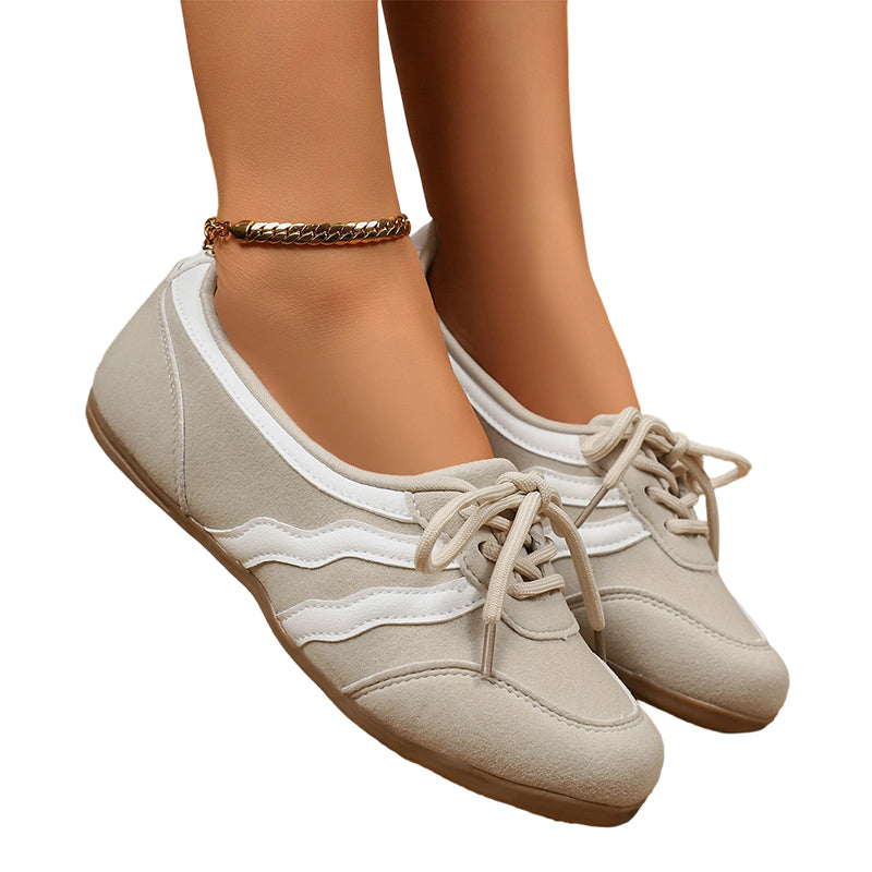 🤩🤩Time-Limited Special⏰Women's Retro Wave Stripe Lace-Up Sneakers