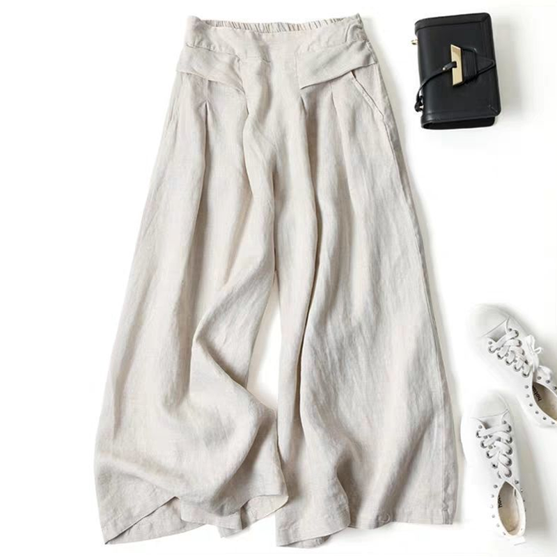🤩🤩Women's Cotton-Linen Wide-Leg Pants